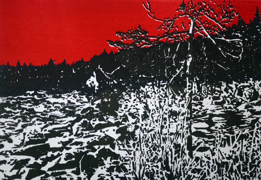 Pär Strömberg, "A New Light" - Offset litografi på papper, 29 x 38 cm, upplaga 3
